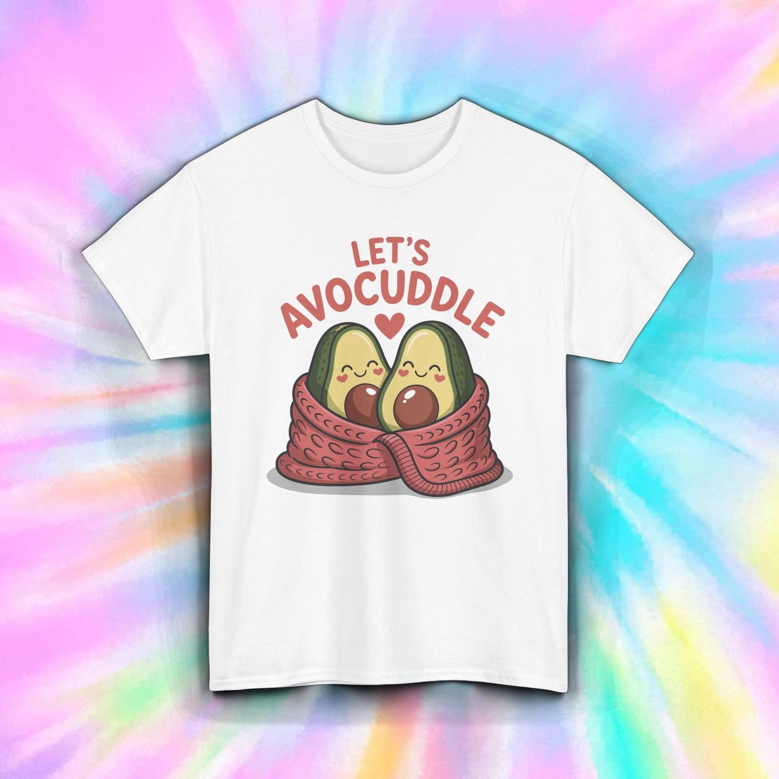 Let’s Avocuddle Shirt Funny Avocado Couple Tee S-5XL Cute Food Pun Love Gift M