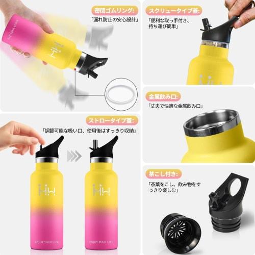 500ml Stainless Steel Water Bottle, Seamless, Easy to Clean, Suitable for Bicycles, Thermos, Coffee, Carbonated Drinks, Stylish, Vacuum Insulated, Kee