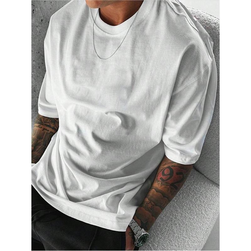 European Sizes Men's White Poker Print T-Shirt with Playing Card Face & Ace of Spades Design - -Themed Back Print, Round Neck Casual Streetwear