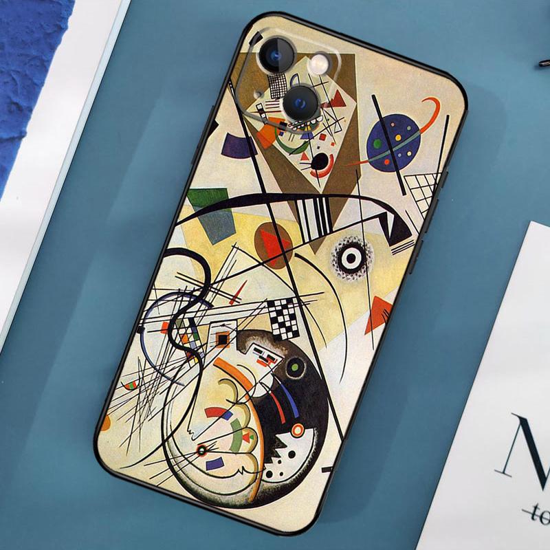 Wassily Kandinsky Abstraktní pouzdro na telefon pro iPhone 15 13 12 11 14 Pro Max Mini X XR XS MAX SE 2020 7 8 Plus Zadní kryt