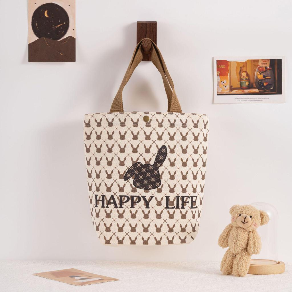 Luxuriöse Tragetasche aus Canvas mit Cartoon-Motiv – großes Fassungsvermögen, Geburtstagsgeschenk für Babys und Kinder