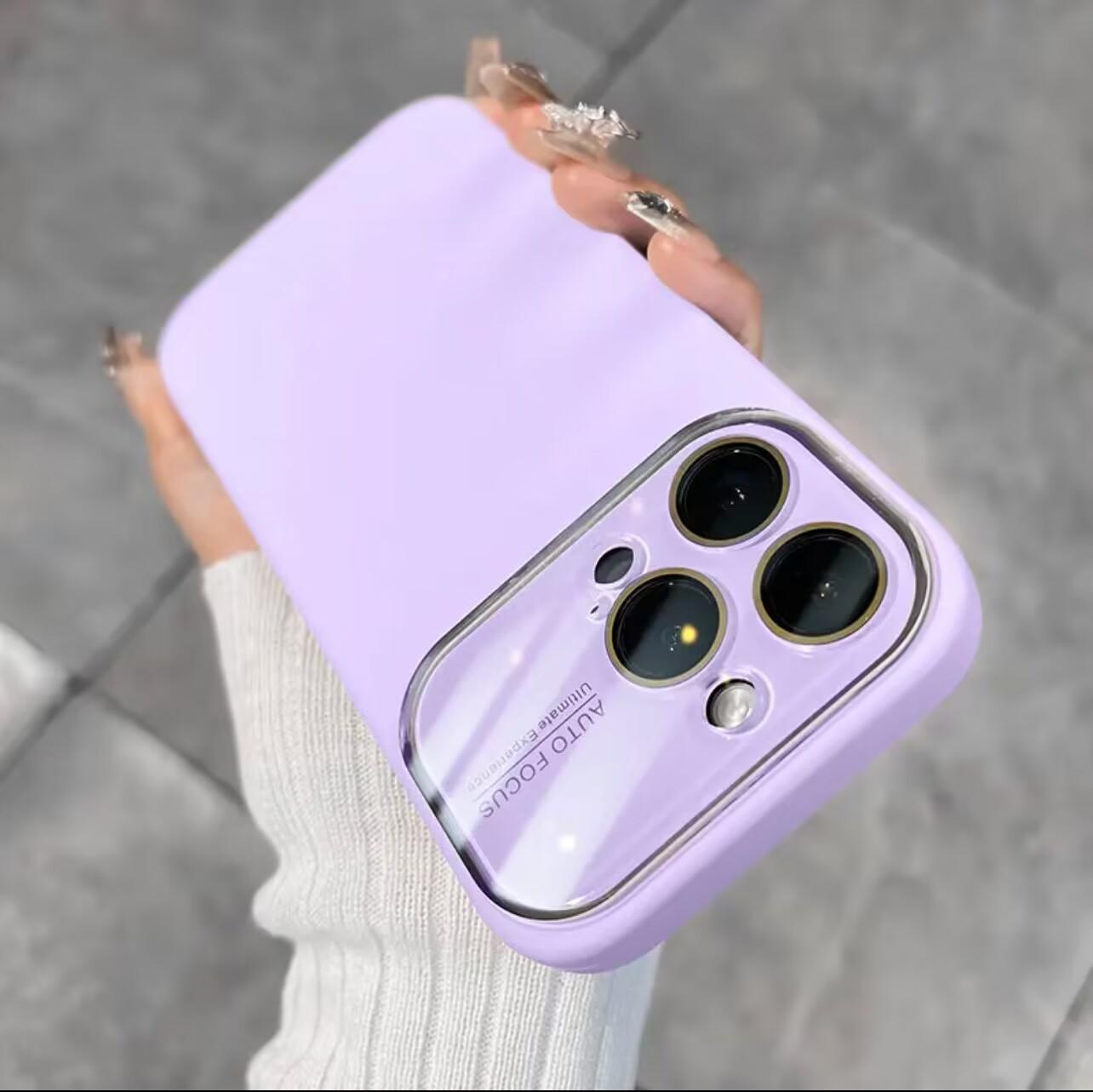 

Suitable for iPhone17 liquid silicone large window mobile phone case Apple 16promax all-inclusive lens case iPhone 13 PROMAX
