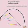 2pcs Interactive Cat Toys Teasing Catd Stick Funny Rainbow Strips Cat Stick Toys Kitten Playing Teaser Wand Toy Pet Supplies
