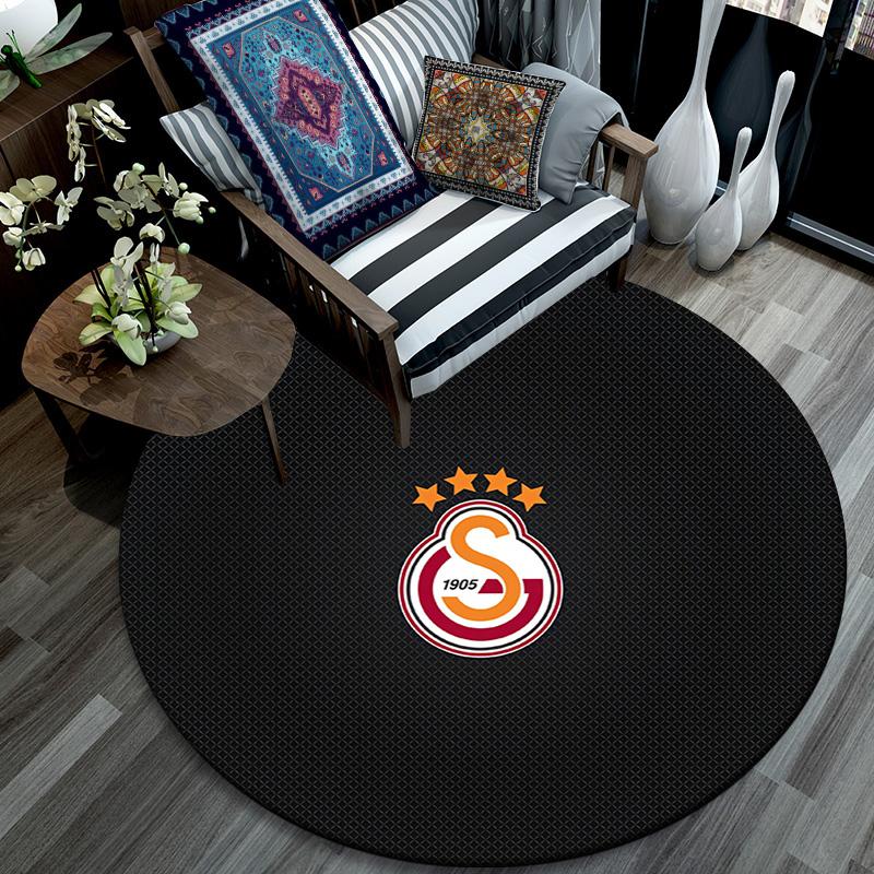 Galatasaray SK3 Round Area Rug,Carpet Rug for Living Room Bedroom Sofa Playroom Decor,Non-slip Floor Mat