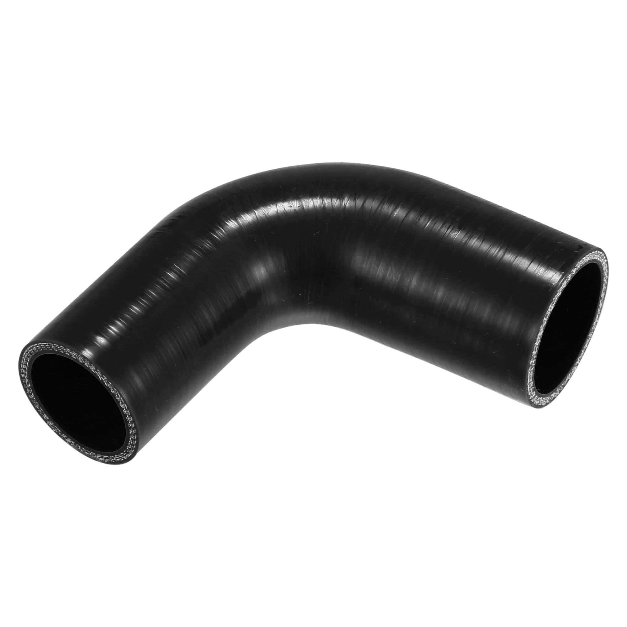 

X AUTOHAUX 1pcs 38mm/1.50 -45mm/1.77 Inner Diameter 102mm/4.02 Length 90 Degree Black Car Silicone Hose Hose Universal 90° Inner diameter 45-38mm чорний