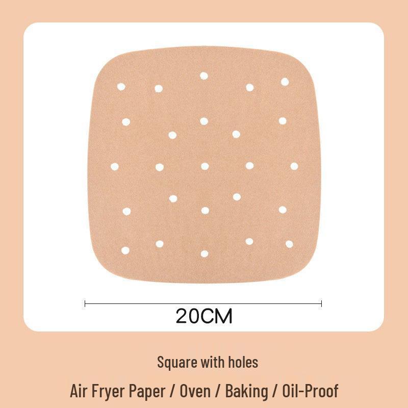 Disposable Square Air Fryer Silicone-Infused Baking Paper for Oil Absorption