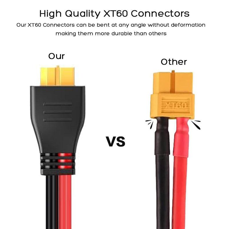 6m/20FT 3m/10FT 12AWG Solar Panel Connector to XT60 Cable for ALLPOWERS Ecoflow RIVER/DELTA Anker SOLIX C1000 Solar Generators