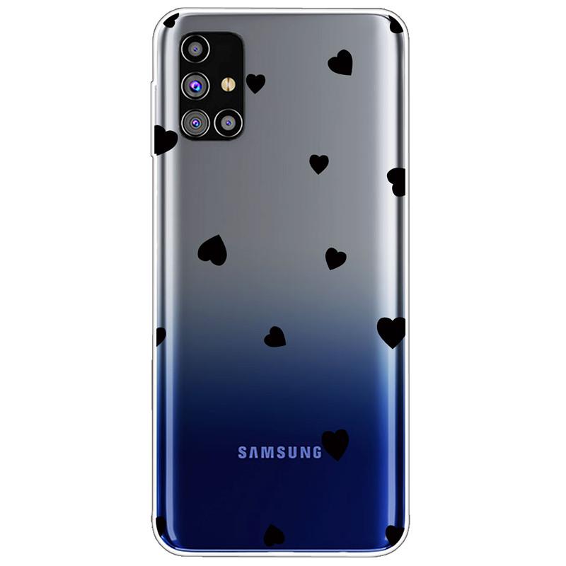 Clear Soft Cover for Samsung A31 A41 A51 A71 Case TPU Transparent Lovely Fashion Cases for Galaxy A71 Silicone Bumper Cat