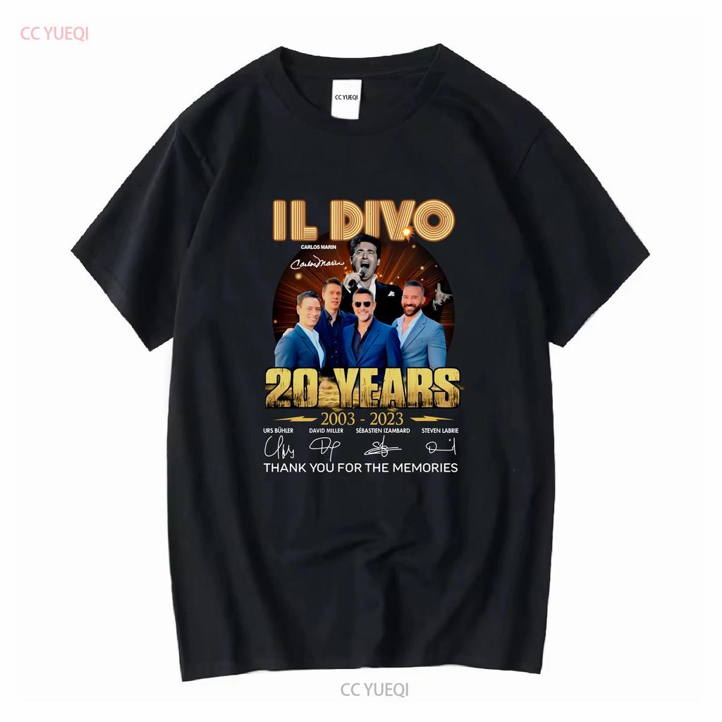 Il Divo 20 Years Thank You For The Memories T Shirt Full Size S 5XL vintage Washed Comfortable Stretched streetwear Versatile