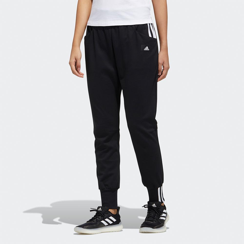 Adidas Striped Cuff Joggers Women Bottoms Black GP0697