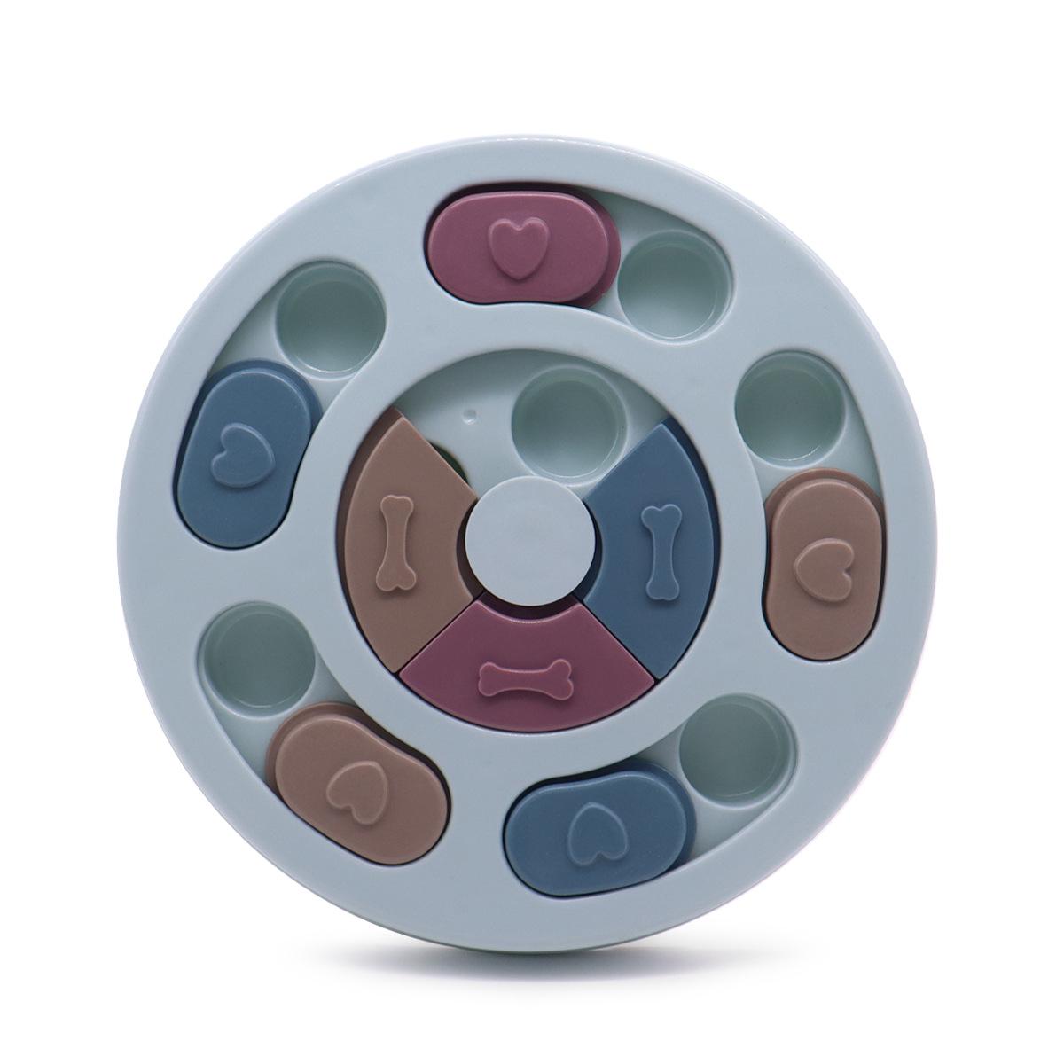 

Трансграничная игрушка-пазл для питомцев: Вращающийся диспенсер лакомств для собак и миска-медленное кормление для саморазвлечения и избавления от скуки.