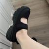2024 Summer Ladies New Round Toe Retro Solid Color Mary Jane Shoes Daily Casual Shopping Ladies High Heels Zapatos Mujer
