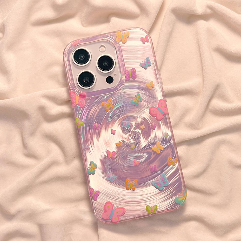 Phone Case+Bracket For iPhone 11 13 16 ProMax Case iPhone 14 15 ProMax 12 13 ProMax 13 Pro 14 Pro Swirl Phone Case Fashionable and Versatile Cartoon