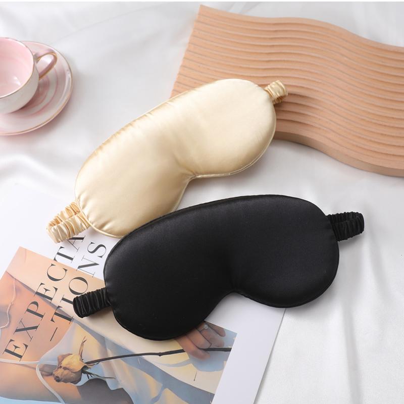 Imitated Silk Sleep Mask,3D Contoured No Pressure Eye Covers,Soft Blindfold For Sleeping,Luxury Silk Sleep Eye Mask