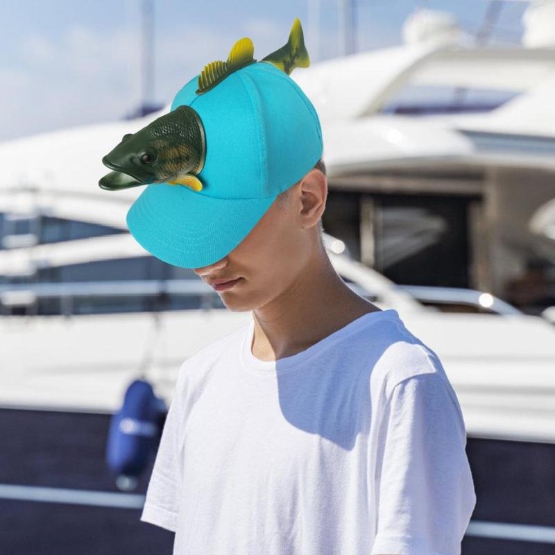3D Fish Baseball Hat for Party Funny Sun Hat for Child Outdoor Sun Hat Lovely Fish Baseball Caps for Family Gathering