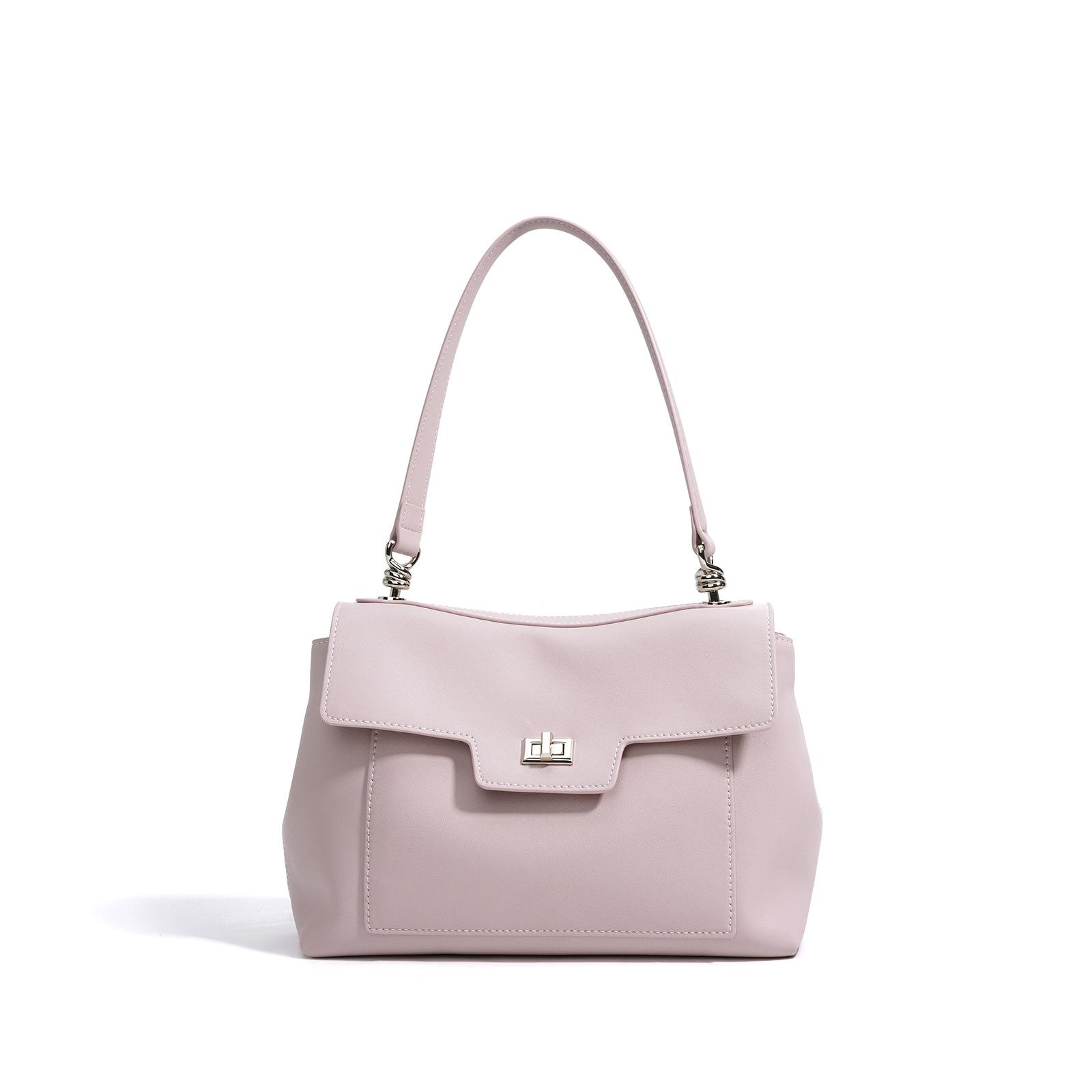 Новая сумка через плечо Нишевый дизайн Кожаная женская сумка Простая для通勤 Модная Большая вместимость Сумка