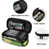 Pencil Pouch Roomy Interior Zipper Closure 300D Polyester with Pen Slots Mesh Pocket and Spacious Main Compartment for Students