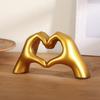 Valentine's Day Love Gesture Figurine Love Heart Hand Shape Statue Sculpture Wedding Anniversary Desktop Decoration Ornament