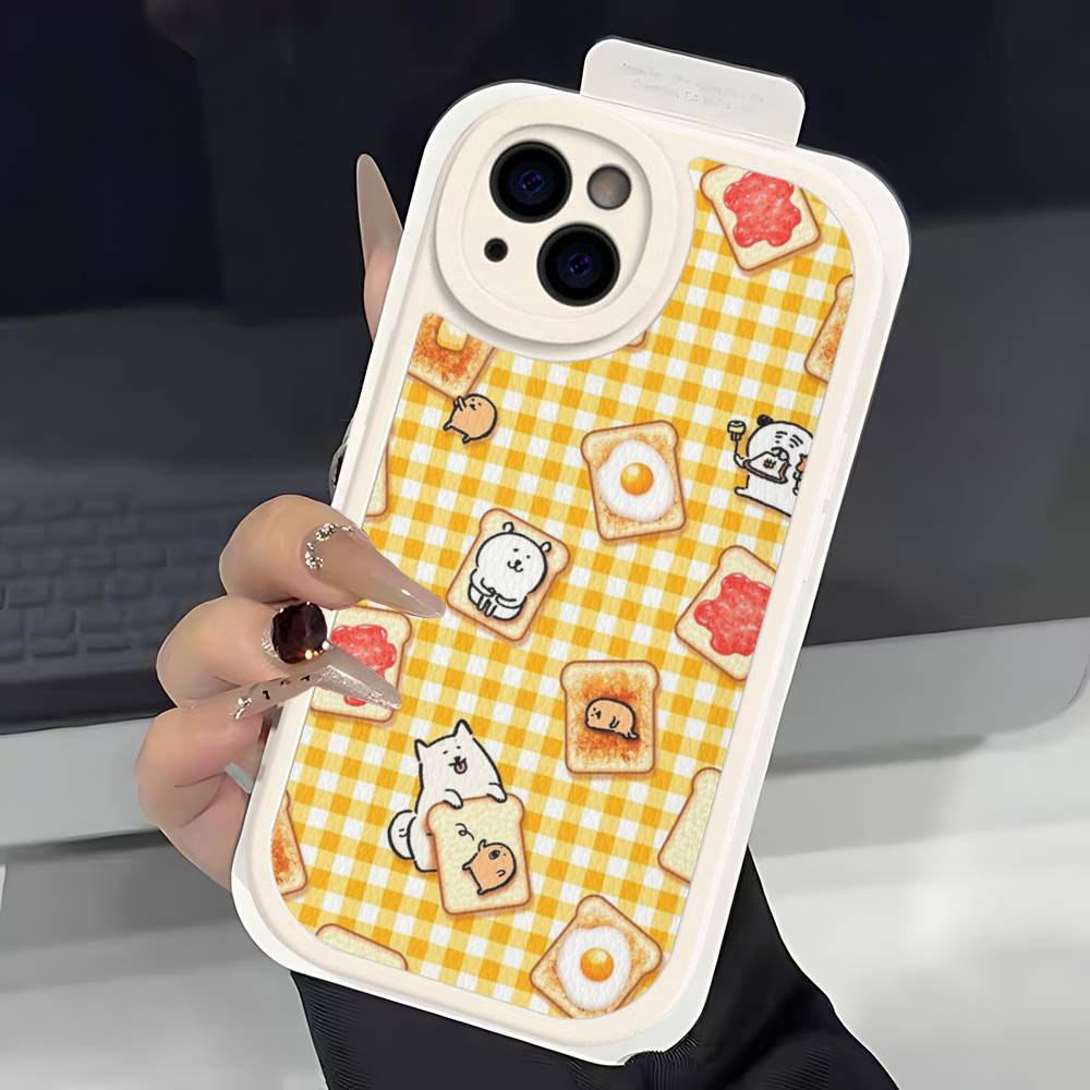 

Popular Cute J-Joke B-Bear Phone Case For IPhone 16 15 14 13 12 11 Pro Max Plus Leather Shockproof Cover iPhone 14 plus