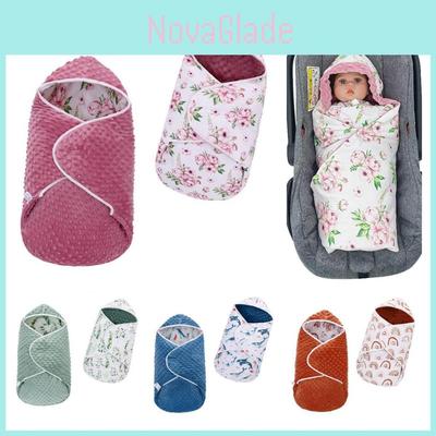 Couverture d'emmaillotage pour bébé de sécurité classe A Couverture luxueuse à double épaisseur pour nouveau-nés