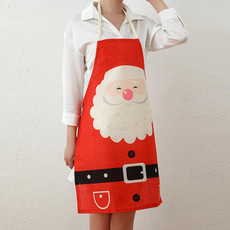 Weihnachtsdekorationen Stoffdruck Weihnachtsmann Weihnachtsschürze Restaurant Bar Party Atmosphäre Dekorationen