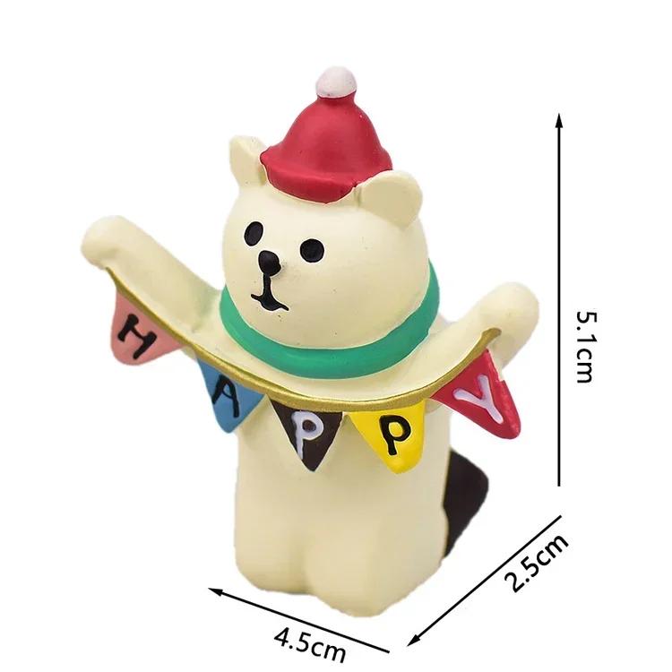 1pc Scene Decoration Christmas Series Bookshelf Decorationt Collectible Home Decoration Garden Resin Craft Toy Bonsai Ornaments