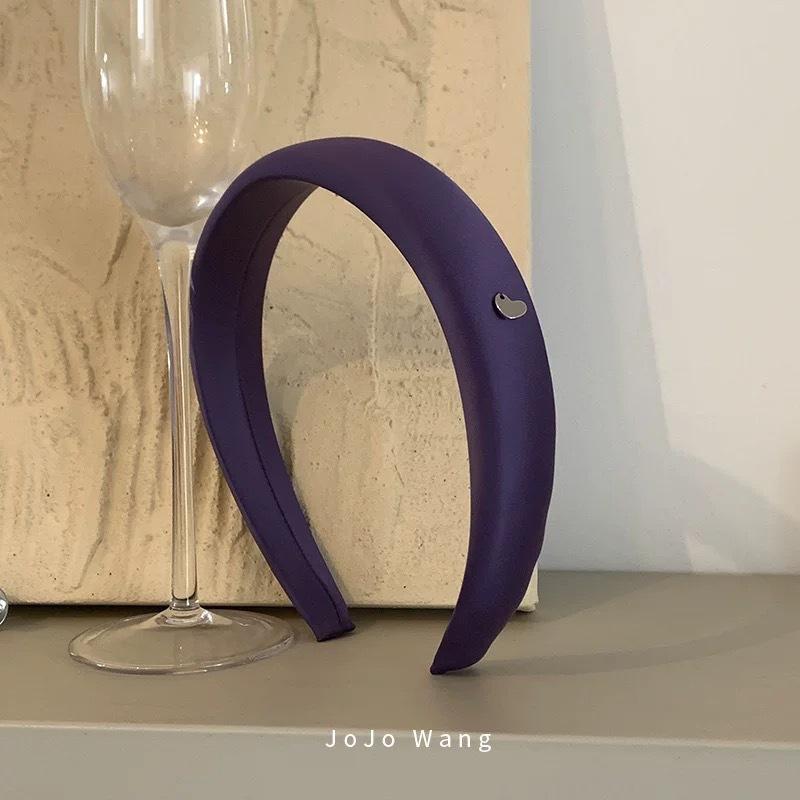 Purple Color Satin Hair Band, Hair Bow, Hair Ring, Hair Clip, Korean Headband Hair Accessory, Hair Decoration