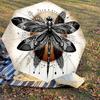 1 szt. Parasol z motywem ważki, automatycznie otwierany/zamykany, wiatroodporny, 8-żebrowy, wytrzymały czasza, trwałe żebra, modny design, akcesorium zewnętrzne, zabawny nadruk