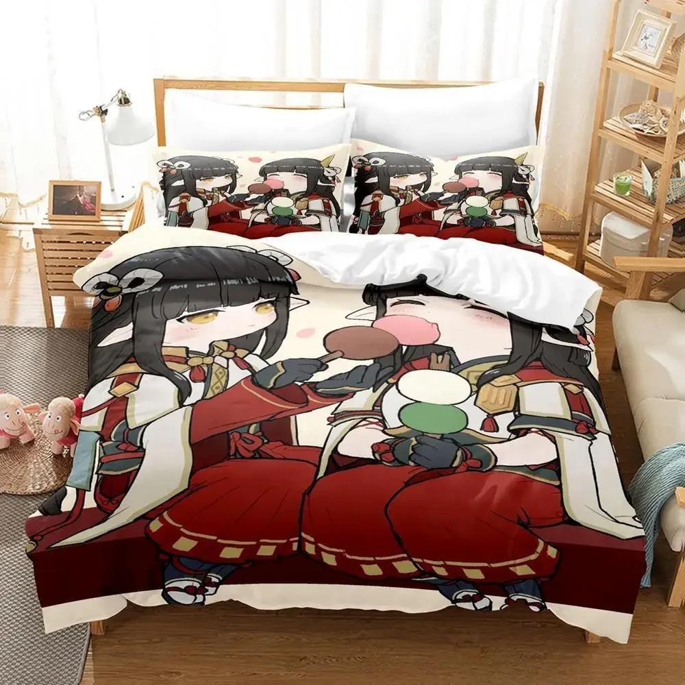 New Hinoa Minoto Bedding Set Single Twin Full Queen King Size Bed Set Adult Kid Bedroom Duvet Cover Sets 3D Print Anime Game Bed