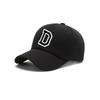 1pc Black Unisex 26 A-Z Letter Baseball Cap, Adjustable Casual Breathable Sunscreen Cap, Suitable For Outdoor Daily Wear