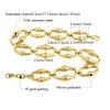 New Arrival Unique 18k Gold Plated Chain Necklaces 316l Stainless Steel Geometric Oval Chain Necklace Jewelry Gifts