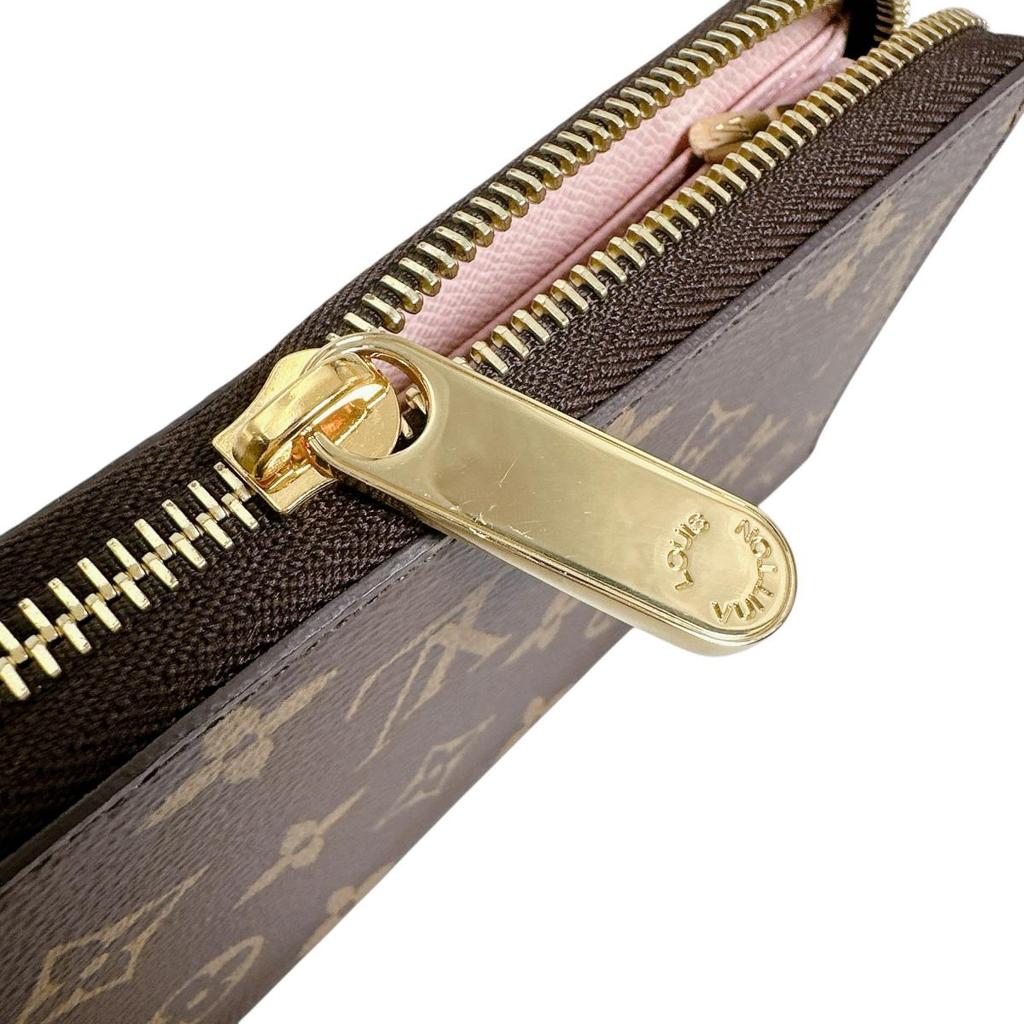 LOUIS VUITTON Monogram Zippy wallet Long Wallet purse Monogram Rose M41894 Used