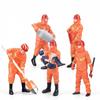 5 Pieces 1:32 Firefighter Set 6 Cm Tall Figure Molded Details Fireman Figurines