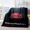 Arsenal Personalized Name Blanket Cozy Personalized Blanket Soft & Cozy for Livingroom Couch Office Chair Bed Ideal for All Seasons