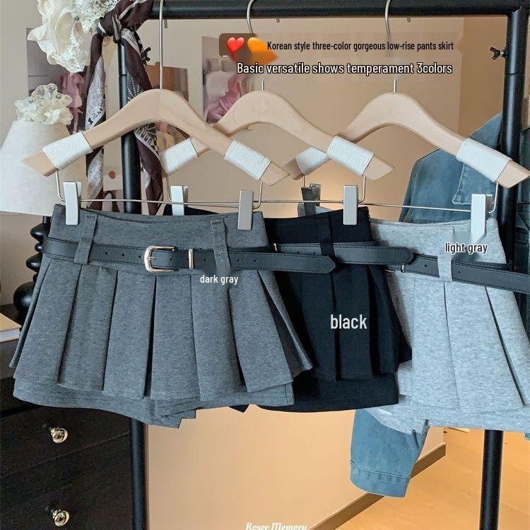 2025 Versatile A-line Pleated Skirt: Spicy Slimming Design for Petite Women, Anti-exposure Short Skirt Pants