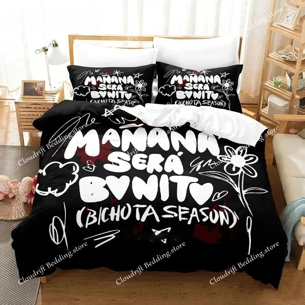 Karol G Bedding Sets Exquisite Bed Supplies Set,Cartoon Manana Duvet Cover Bed Comforter Set Bedding Set Birthday Gift