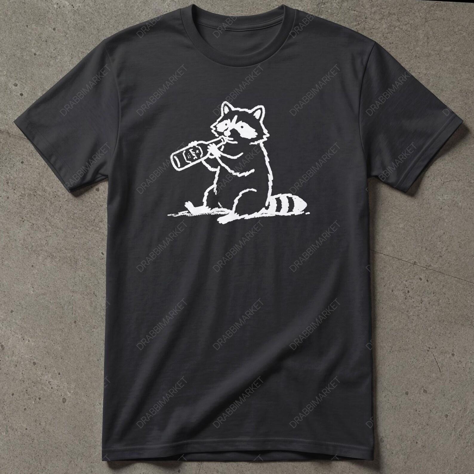Funny Raccoon Drinking Beer Shirt, Funny Meme Shirt, Funny Racoon Meme Shirt Vintage, Racoon Shirt, Y2K Tee Gifts For Friends, Beer Shirt 3XL