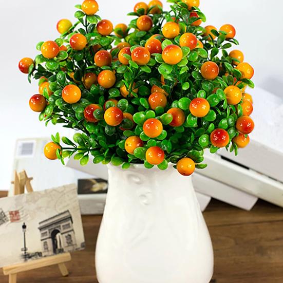 1Pc 6 Branches 18 Heads Artificial Simulation Fruits Flower Home Garden Decoration DIY Art