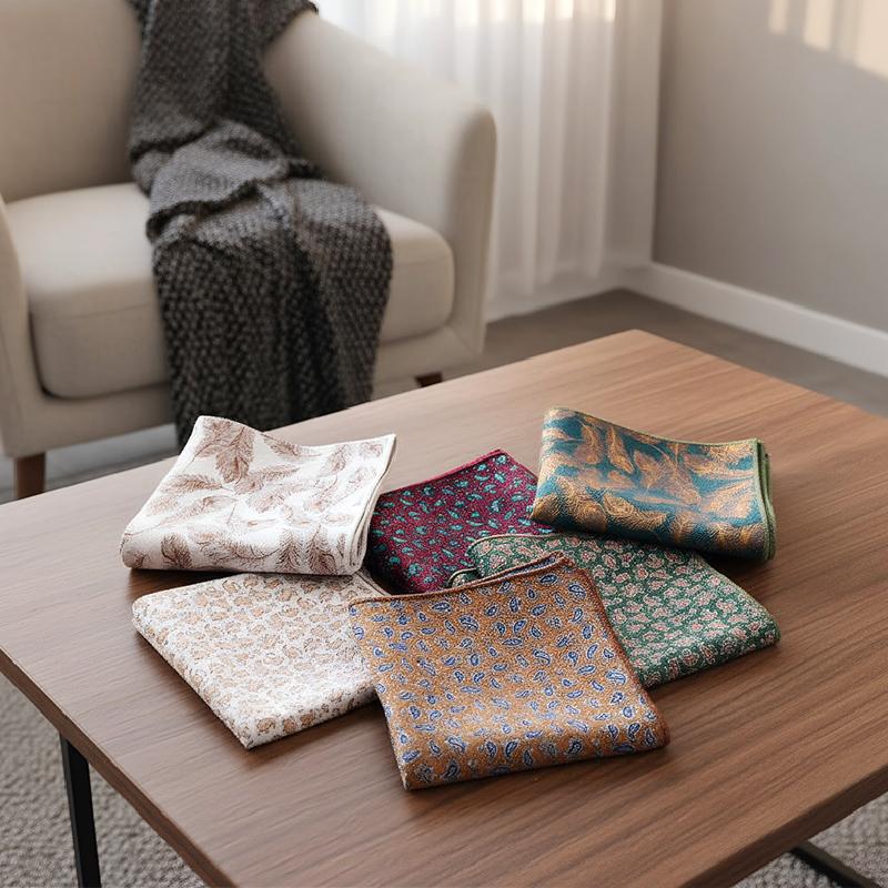 1PC Polyester Fiber Business Meetings Delicate Feel Suit Pockets Pocket Square Formal Dress Bright Lightweight Soft Gentlemanly