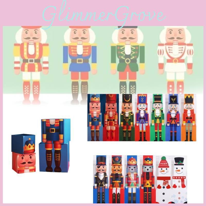 Kolorowe pudełka do układania Dziadka do Orzechów Idealne do dekoracji świątecznych i aranżacji imprezowych