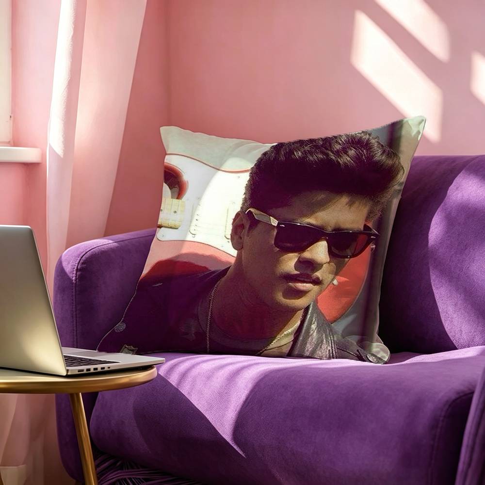 Sänger BBruno MMars Platz Doppelseitig bedruckte Kissenhülle Schlafzimmer Nachttischkissen Sofakissenbezug