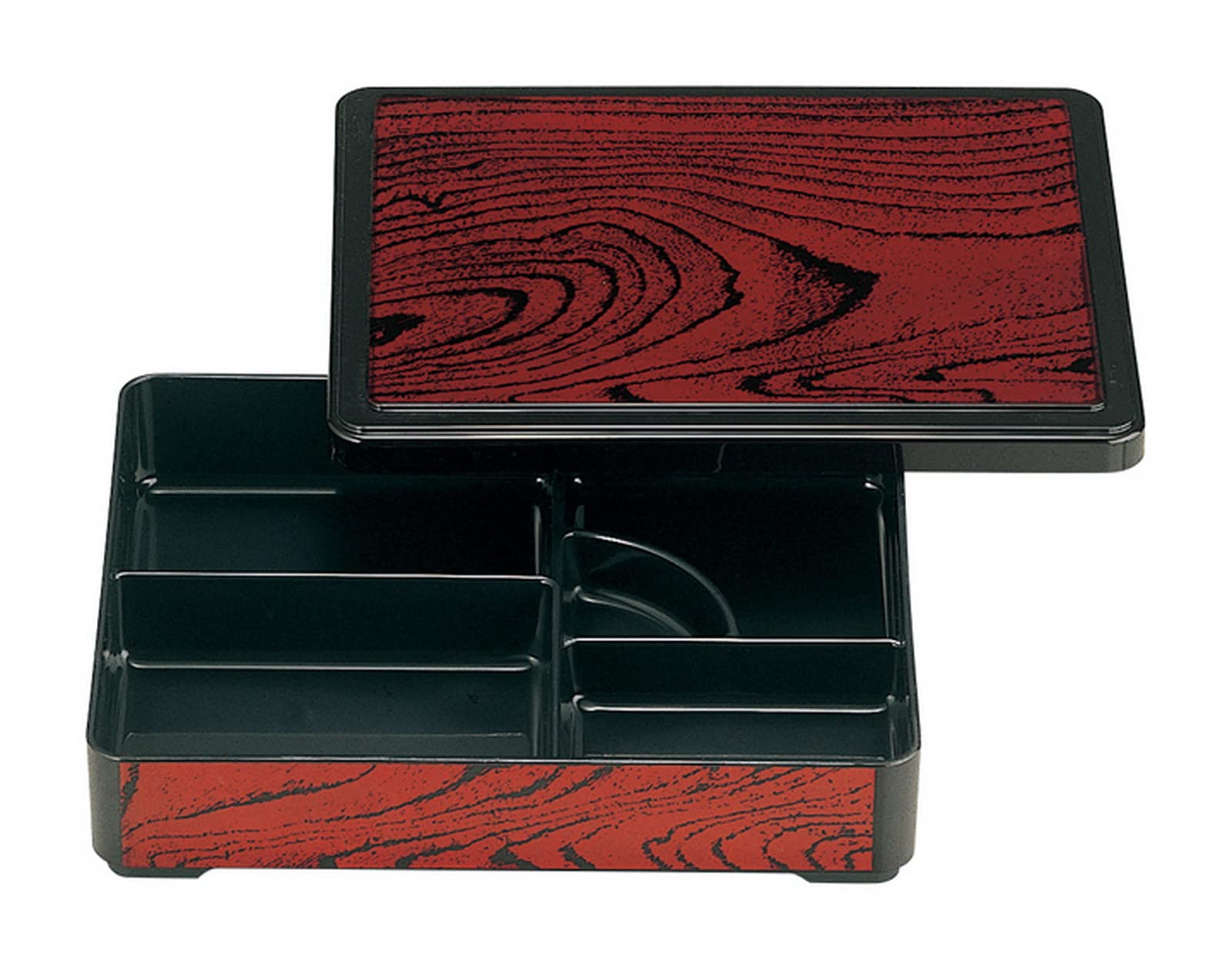 Fukui Craft Sengoku Long Bento Zelkova with Black Interior 23213450 9-inch Box Lid 4980₽