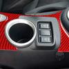 For Nissan 370Z Z34 2009-up Carbon Fiber Interior Auto Center Console Water Cup Panel Decoration Lnterior Stickers Modification