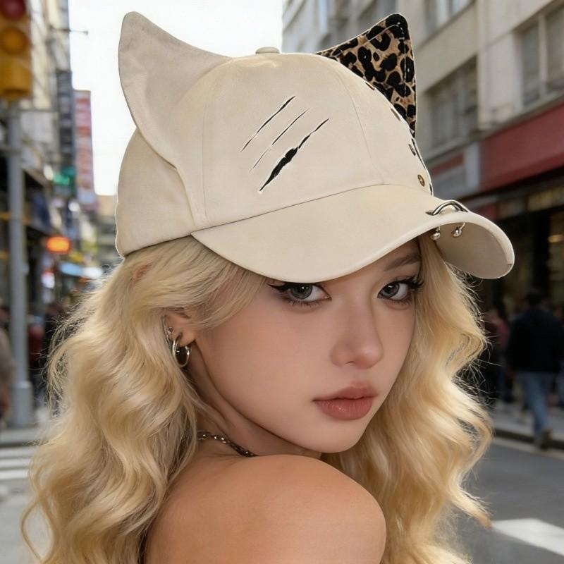 Cotton Baseball Cap With Rose Embroidery For Spring And Fall Sun Protection