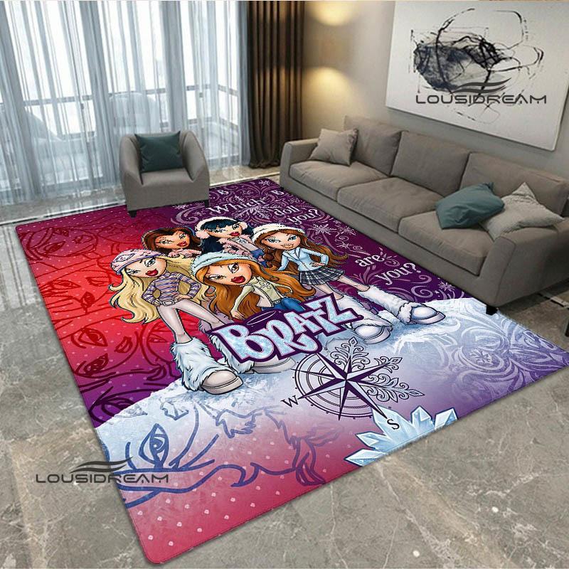 Bratz kawaii printed carpet Non-slip carpet outdoor carpets area rug Home bedroom decor rug for bedroom birthday gift