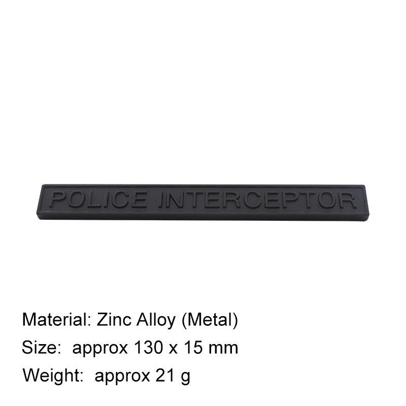 Premium TURBOCHARGED POLICE INTERCEPTOR For Utility Sedan V8 Decal Emblem Badge Sticker