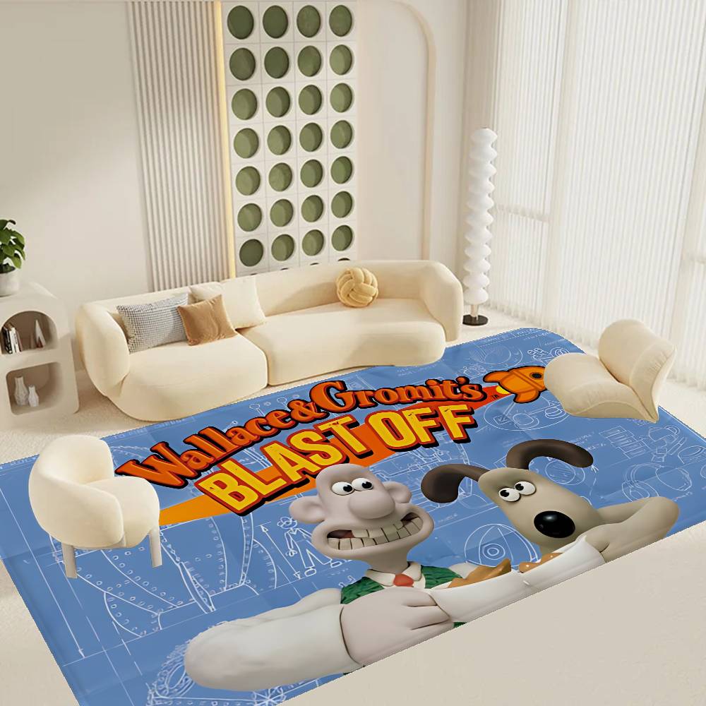 Cartoon W-Wallace and G-Gromits Room Mats Retro Multiple Choice Living Room Kitchen Rug Non-Slip Welcome Rug