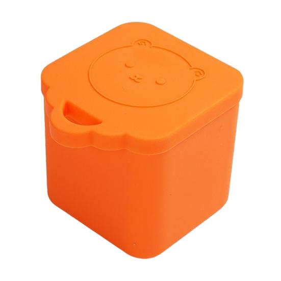 Silicone Bear Bunny Dips Containers Salad Dressing Container Condiment Snacking Box with Lids Food Safe Lunchbox Organizer for Kids