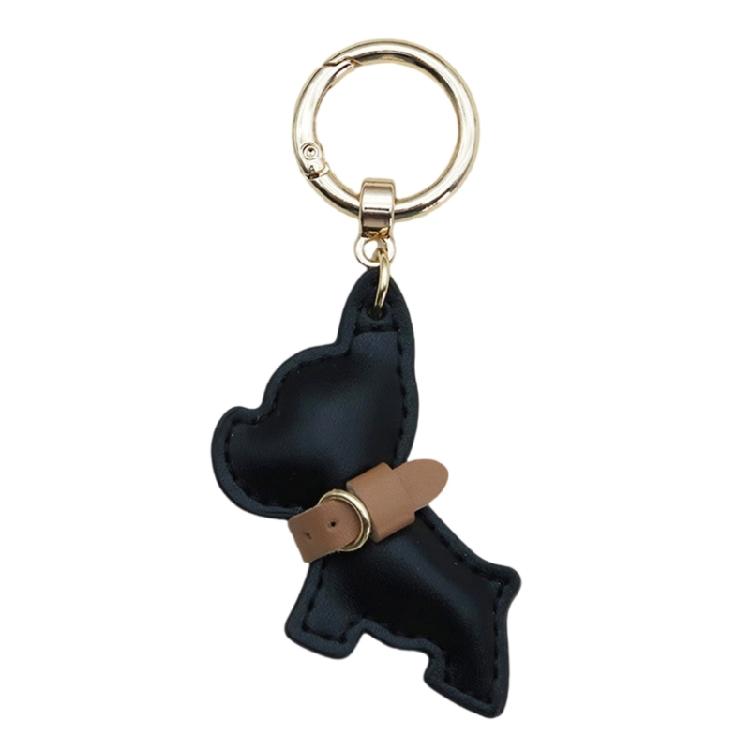 Fun And Functional PU Leather French Bulldog Keychain for Fashion Enthusiasts Phone Chain Pendant Keyring