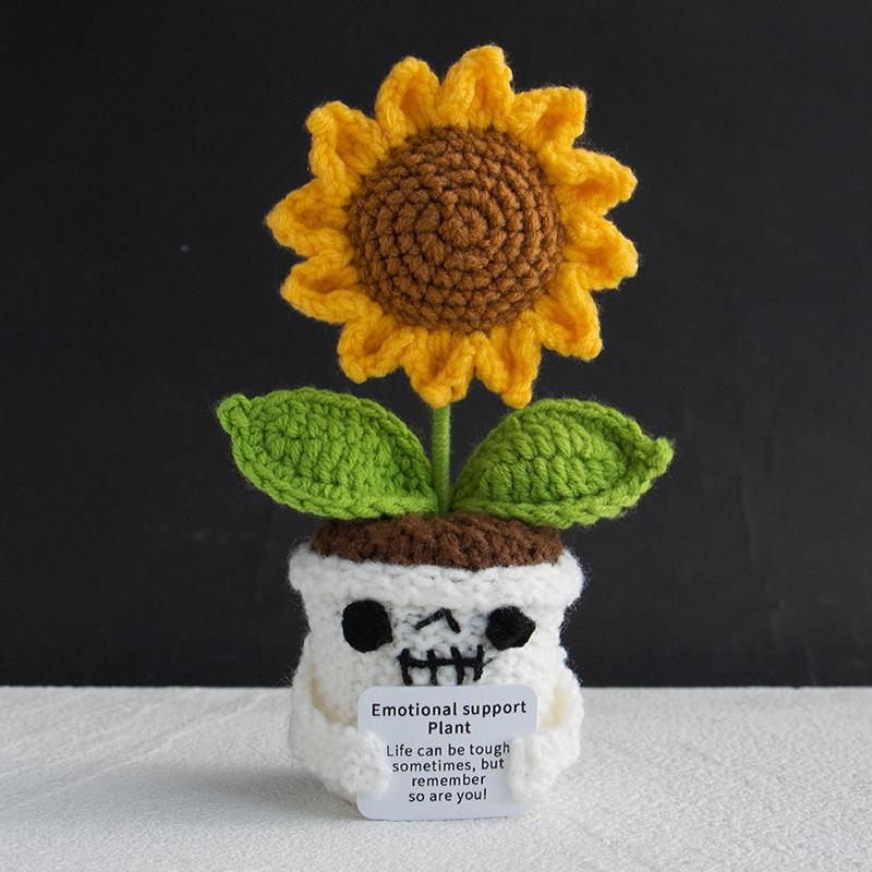 Halloween Positive Energy Knit Ghost Doll Ornament